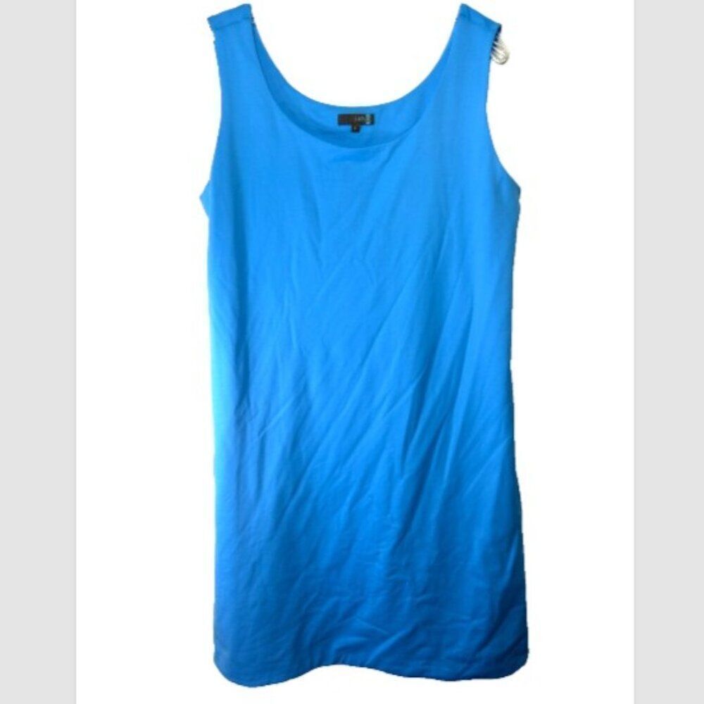 Judy P Dress Womens Large Sleeveless Pullover Sheath Lined Blue aline casual
